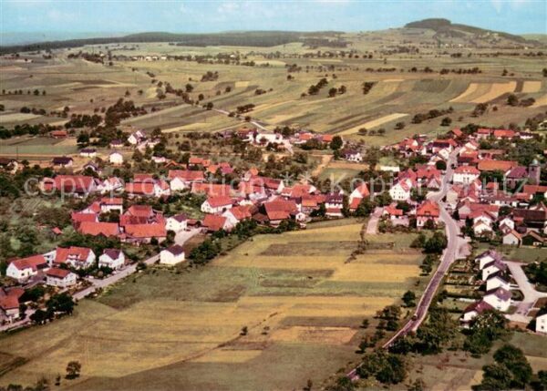 Schollbrunn Waldbrunn Fliegeraufnahme mit Gasthof Pension Hirsch