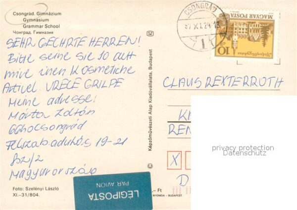Csongrad HU Gymnasium – Bild 2