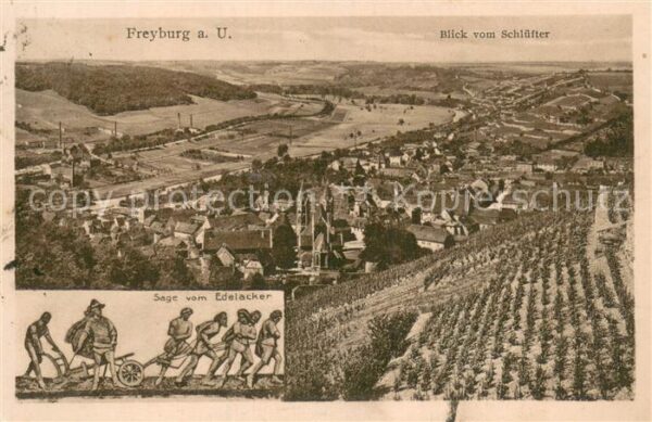 Freyburg Unstrut Blick vom Schluefter Gesamtansicht