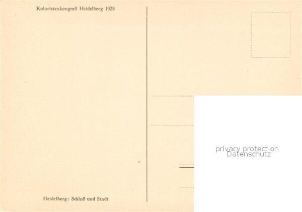 Heidelberg Neckar Koloristenkongress Stadt u. Schloss Zeichnung – Bild 2