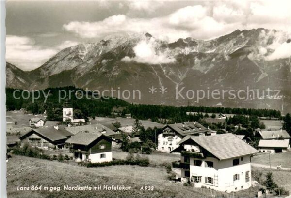 Lans Tirol Teilansicht m. Bergpanorama Nordkette m. Hafelekar