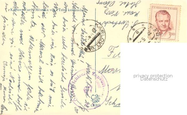 Karlovy Vary Karlsbad Mestska vez a Trzni kolonada – Bild 2