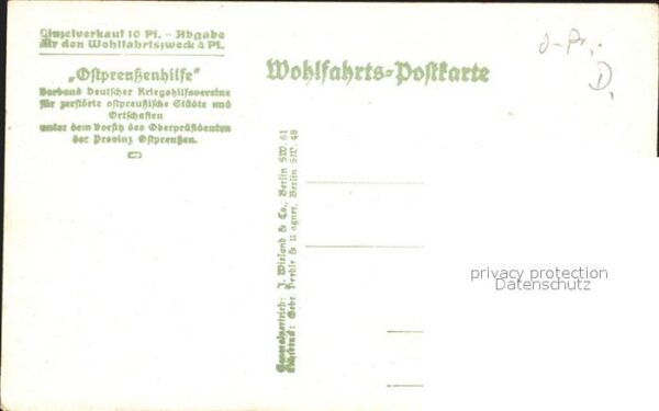Domnau Ostpreussen Russische gefangene auf dem Marktplatz – Bild 2