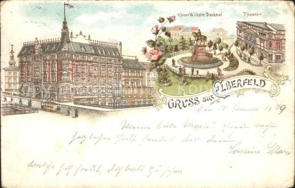 Elberfeld Wuppertal Kaiser Wilhelm Denkmal Theater