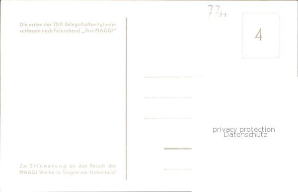Hohentwiel Belegschaft Maggi- Werke – Bild 2