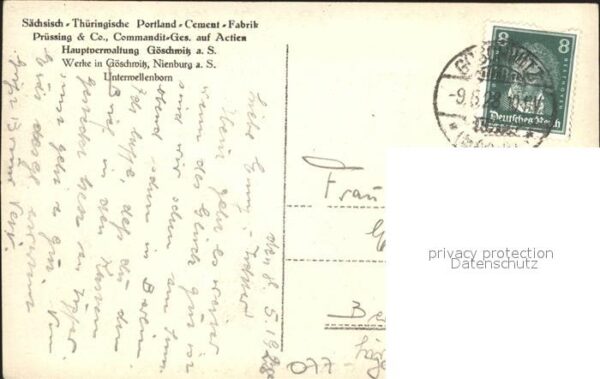Goeschwitz Saechsisch- Thueringische- Portland- Cement- Fabrik – Bild 2