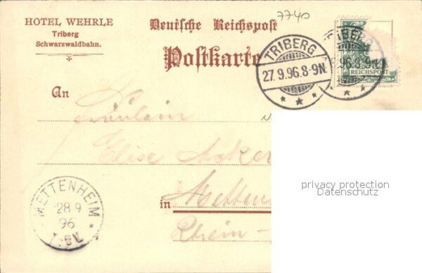 Triberg Schwarzwald Hotel Wehrle Gerwig- Denkmal – Bild 2