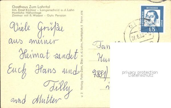 Langenscheid Rhein-Lahn-Kreis Gasthaus Burg – Bild 2