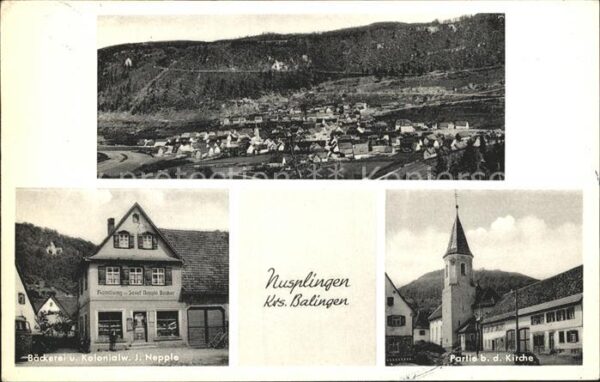 Nusplingen Baeckerei Kolonialwaren Nepple Kirche