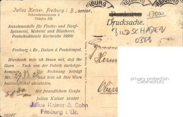 Freiburg Breisgau Salz- Lager Julius Kaiser – Bild 2