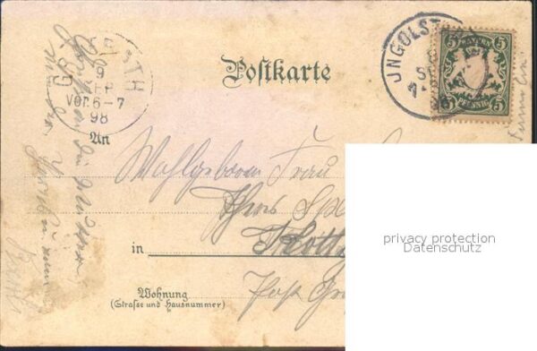 Ingolstadt Donau Stadtansicht Mondschein – Bild 2