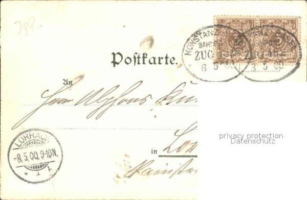 Waldshut Tiengen Rhein Calvarienberg Oberes Tor Katholische Kirche Litho Bahnpos – Bild 2