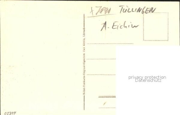 Tuellingen Waechterrug Gedicht Johann Peter Hebel Kuenstlerkarte A. Eichin – Bild 2