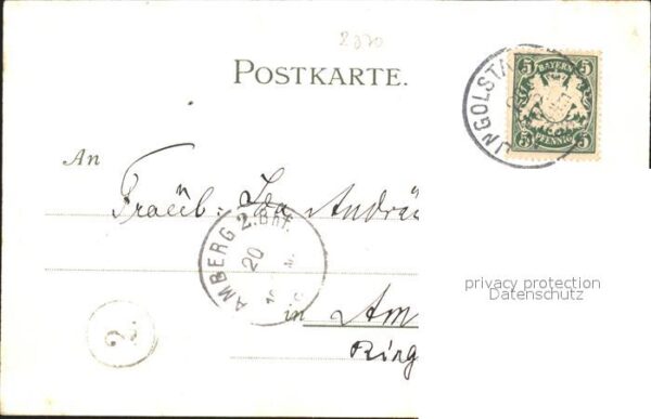 Ingolstadt Donau Friedenskarte Kriegerdenkmal Kreuztor – Bild 2