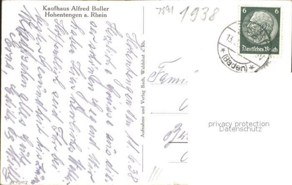 Hohentengen Hochrhein Kaufhaus Alfred Boller Schloss Roeteln – Bild 2
