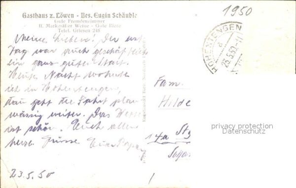 Hohentengen Hochrhein Gasthaus zum Loewen Schloss Roetteln – Bild 2