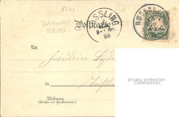Rosenheim Bayern Loreto-Kapelle Bahnhofstrasse Loreto-Allee Litho – Bild 2