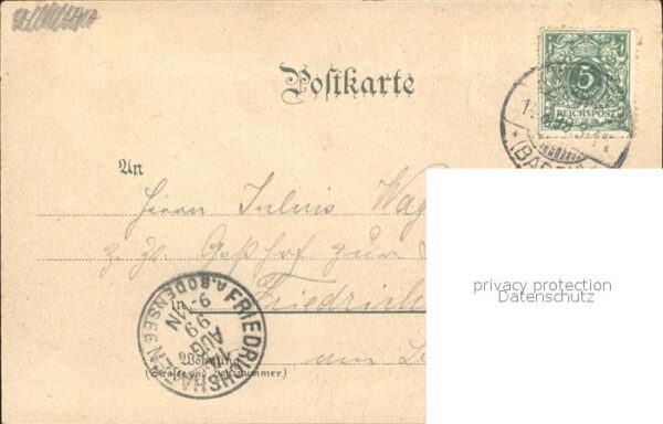Koenigsfeld Schwarzwald Maedcheninstitut Knabeninstitut Gottesackerallee Litho – Bild 2