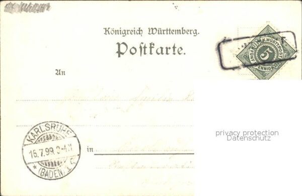 Bad Herrenalb Paradies Kuenstler K. Mutter Litho Bahnpost – Bild 2
