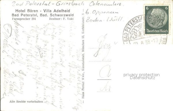 Bad Peterstal-Griesbach Hotel zum Baeren Villa Adelheid – Bild 2