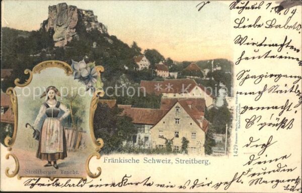 Streitberg Oberfranken Streitberger Tracht Litho