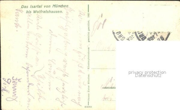 Isartal Muenchen bis Wolfratshausen Litho – Bild 2
