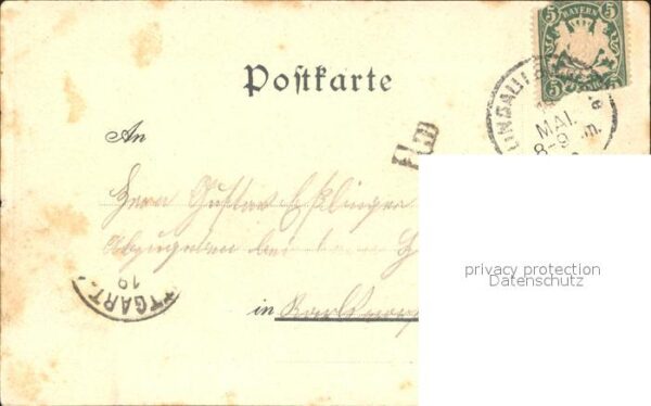 Lindau Bodensee Rathaus Maximiliansdenkmal Litho – Bild 2