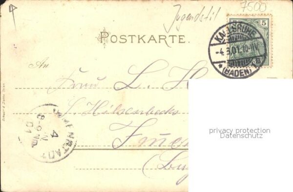 Karlsruhe Theater Litho – Bild 2