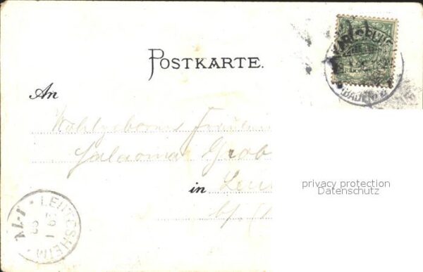 Karlsruhe Festhalle Nymphen-Gruppe Vierordt's Bad Litho – Bild 2