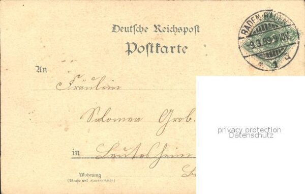 Baden-Baden Schloss Soloms Echo Litho – Bild 2