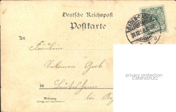 Baden-Baden Totalansicht vom Friesenberg Litho – Bild 2
