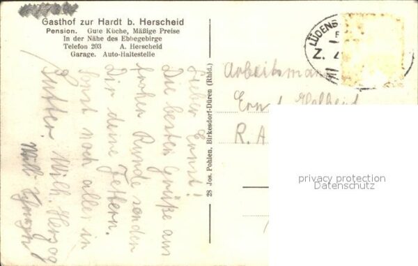 Herscheid Sauerland Gasthof zur Hardt Bahnpost – Bild 2