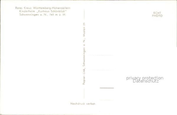 Schwenningen Neckar Kinderheim Kurhaus Schoenblick Rotes Kreuz – Bild 2