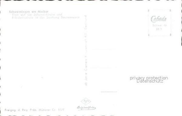 Schwenningen Neckar Friedensschule Siedlung Saurenvasen Johanniskirche Fliegerau – Bild 2