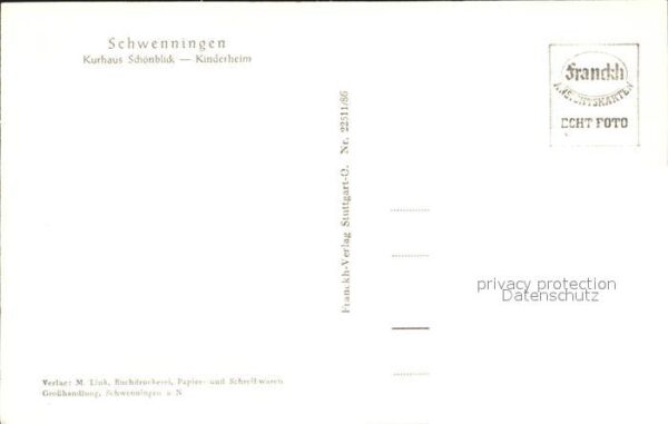 Schwenningen Neckar Kurhaus Schoenblick Kinderheim – Bild 2