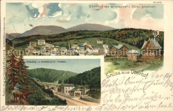 Oberhof Thueringen Brandleitetunnel Litho