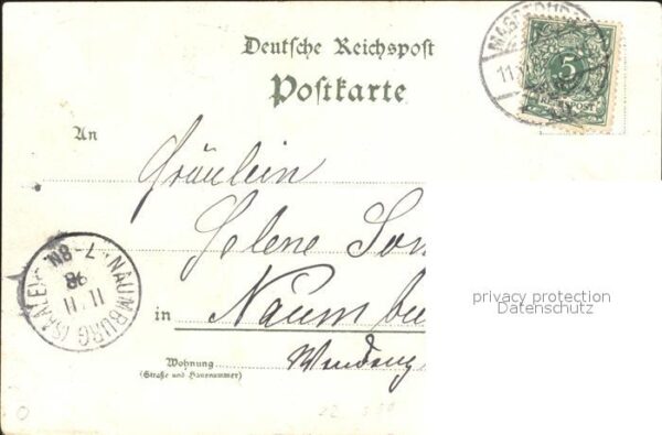 Magdeburg Kaiserstrasse Grusan'sche Gewaechshaeuser Rathaus Litho – Bild 2
