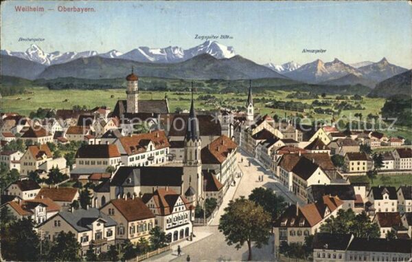 Weilheim Oberbayern Zugspitze Kreuzspitze Dreitorspitze