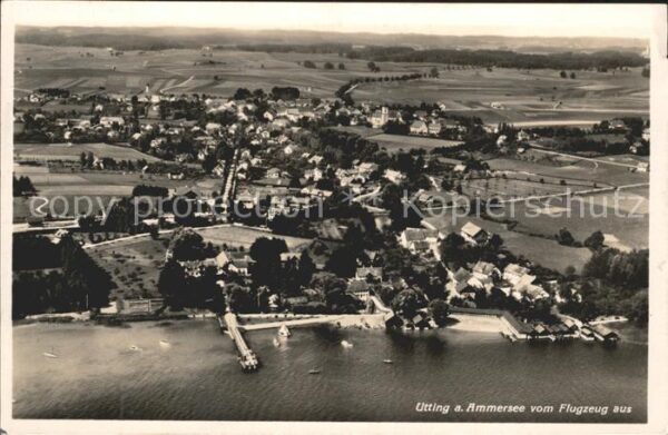 Utting Ammersee Fliegeraufnahme Bahnpost