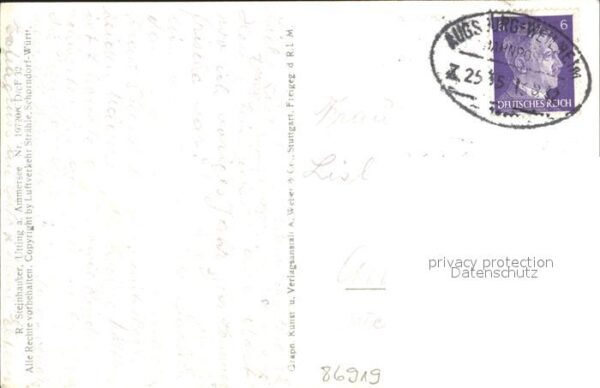 Utting Ammersee Fliegeraufnahme Bahnpost – Bild 2