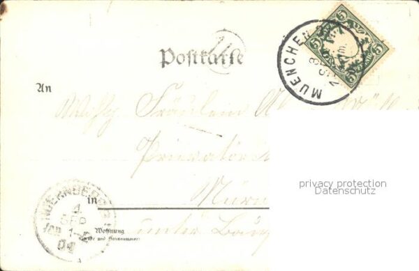 Muenchen Justiz-Palast Muenchner-Kindl Litho – Bild 2
