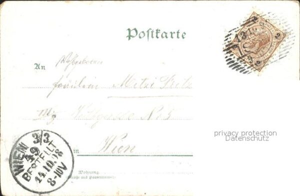 Bingen Rhein St. Rochus-Kapelle Nationaldenkmal Gedicht Litho – Bild 2