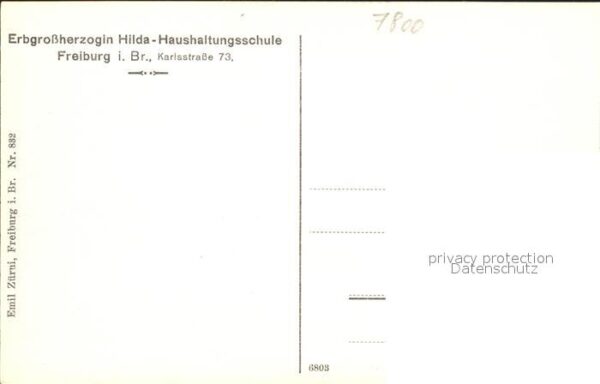 Freiburg Breisgau Erbgrossherzogin Hilda-Haushaltungsschule – Bild 2
