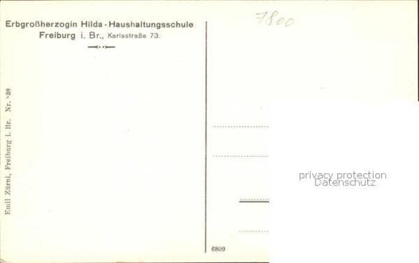 Freiburg Breisgau Erbgrossherzogin Hilda-Haushaltungsschule Naehunterricht – Bild 2