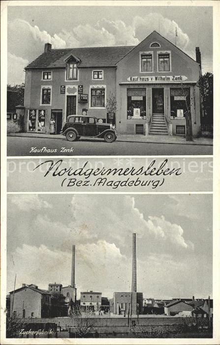 Nordgermersleben Kaufhaus Zenk Zuckerfabrik Bahnpost