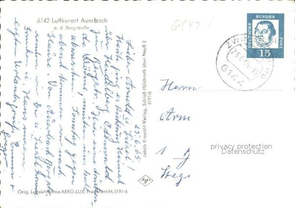 Auerbach Bergstrasse Fliegeraufnahme – Bild 2