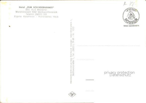 Morbach Hunsrueck Hotel zum Schinderhannes Baeckerei-Konditorei – Bild 2