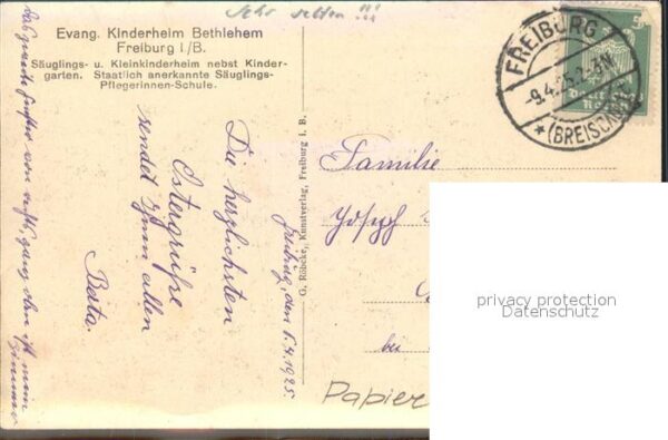 Freiburg Breisgau Evangelisches Kinderheim Bethlehem – Bild 2