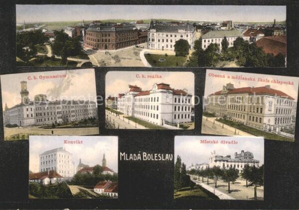 Mlada Boleslav Jungbunzlau C K Gymnasium Realschule Konvikt Mestake divadlo