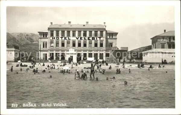 Baska Otok Krk Hotel Velebit Strandleben